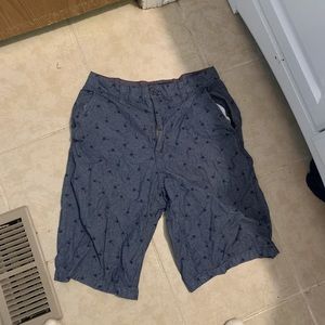Bermuda short with palm tree pattern